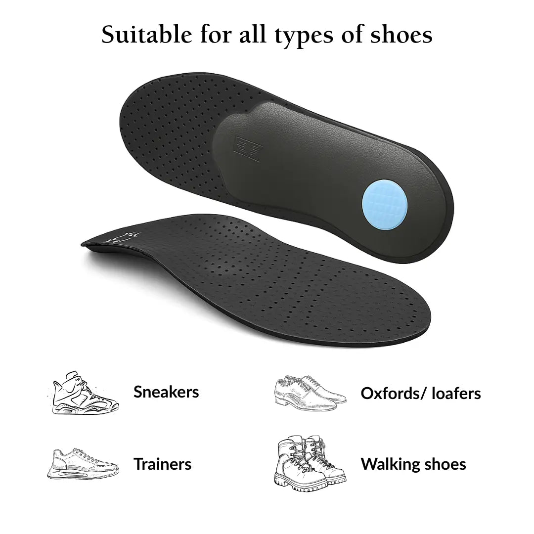 Leather Orthotic Insoles – Arch Support Insoles for Knock Knees