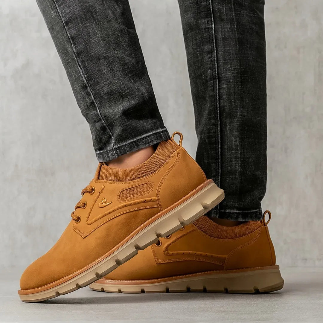 Men’s Casual Vegan Leather Shoes – Oxford Style with Flexible Sole