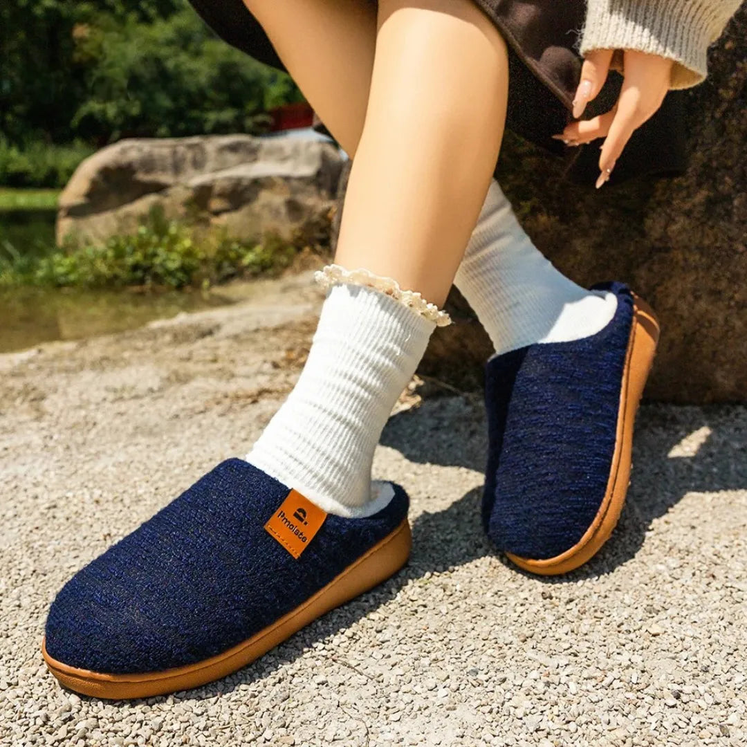 Ellie Women’s Slippers – Warm Slip On House Shoes with Grip Sole