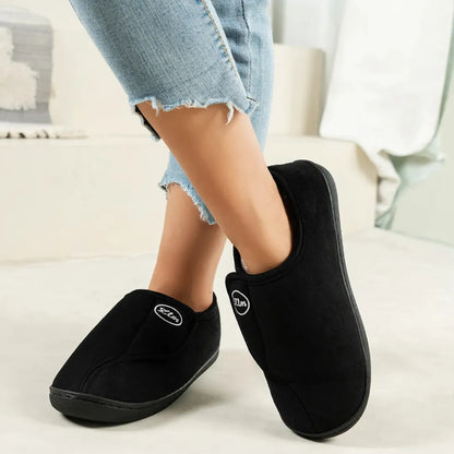 Sam Wide Fit Slippers – Adjustable Velcro House Shoes for Swollen Feet