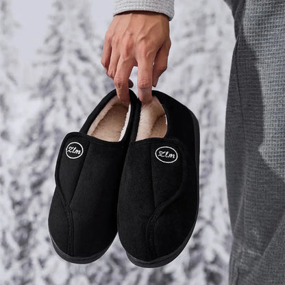 Sam Wide Fit Slippers – Adjustable Velcro House Shoes for Swollen Feet