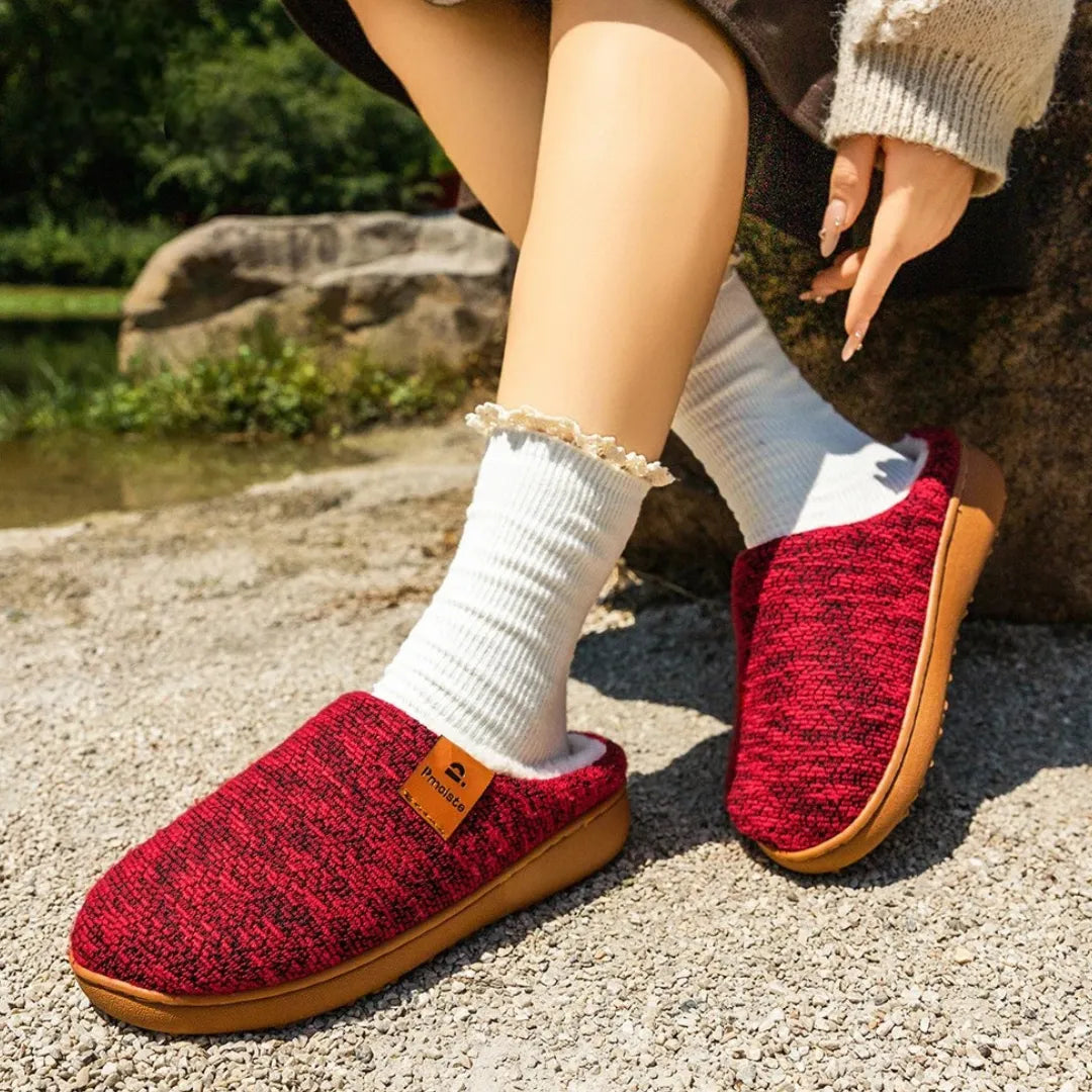 Ellie Women’s Slippers – Warm Slip On House Shoes with Grip Sole