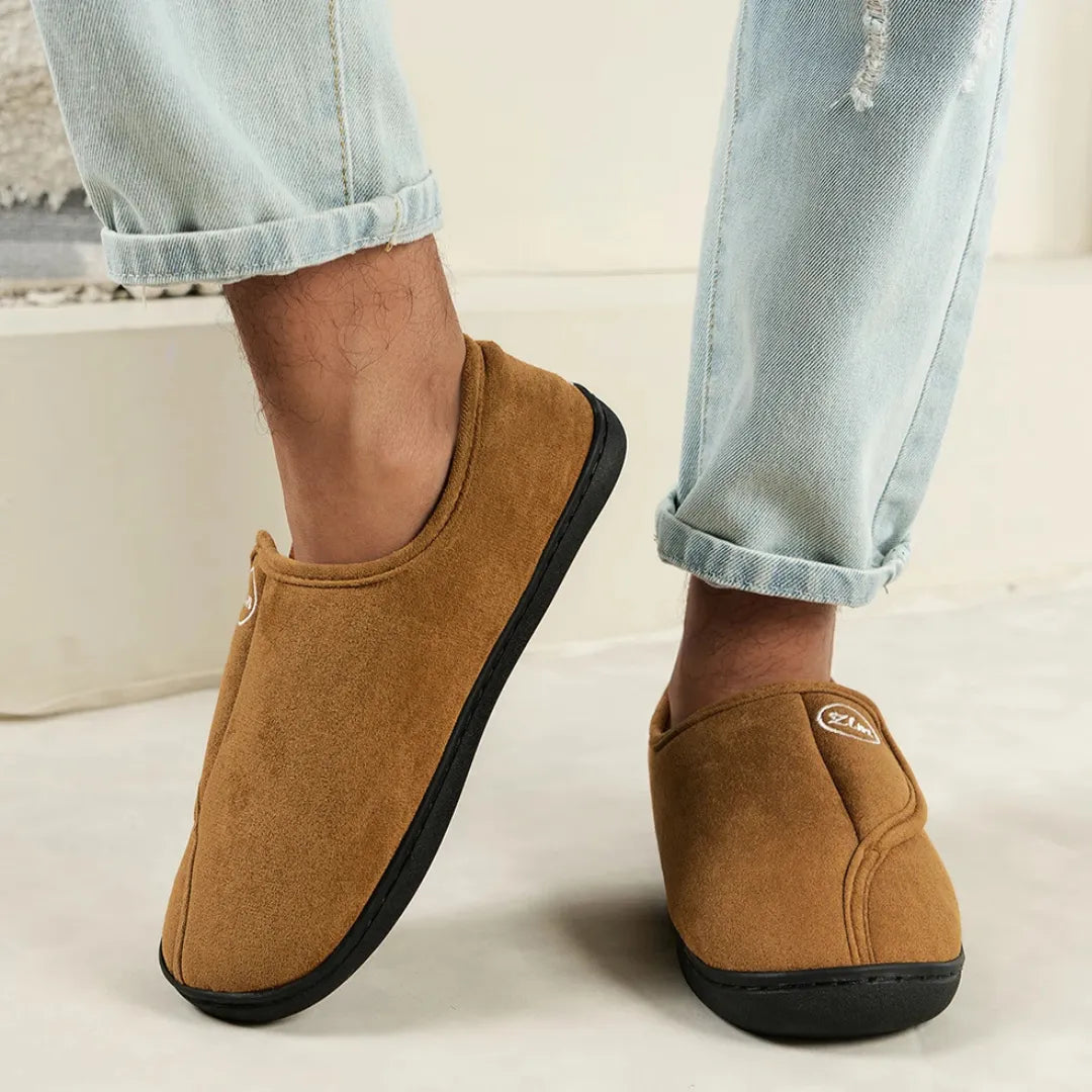 Sam Wide Fit Slippers – Adjustable Velcro House Shoes for Swollen Feet