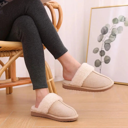 Alex Leather Fur Lined Mule Slippers – Warm Slip On Slippers
