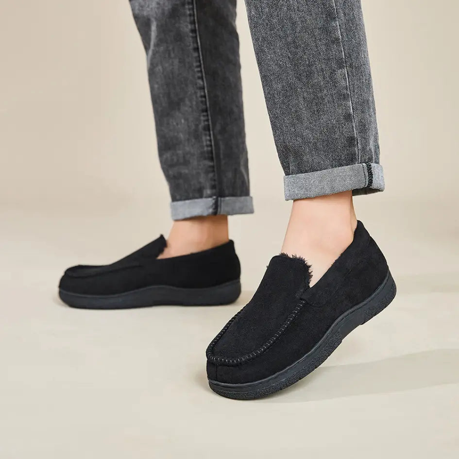 Bjorn Men’s Slippers – Warm Hard Sole House Shoes for Indoor Outdoor