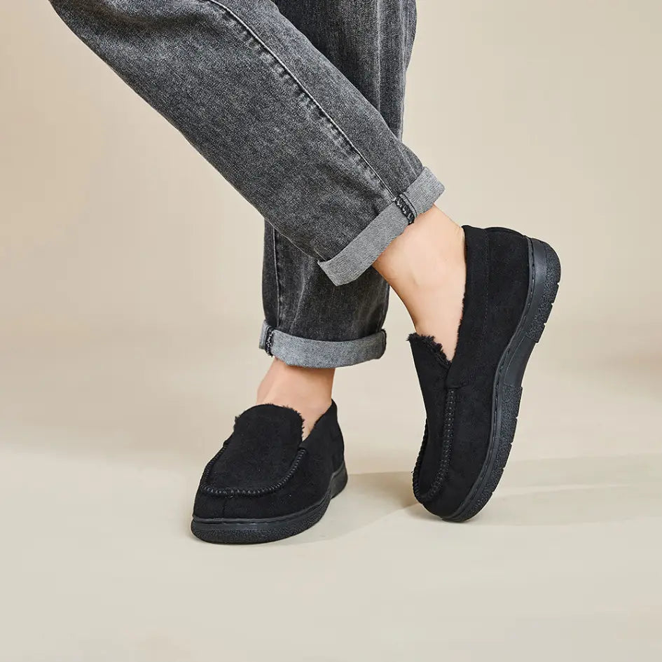 Bjorn Men’s Slippers – Warm Hard Sole House Shoes for Indoor Outdoor