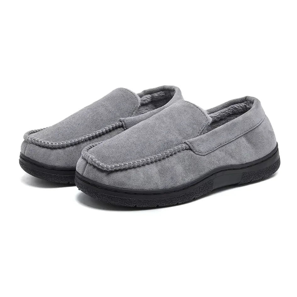 Bjorn Men’s Slippers – Warm Hard Sole House Shoes for Indoor Outdoor