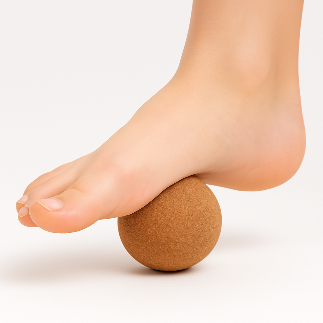 Cork Foot Massage Ball Ø2.4 Inch for Plantar Fasciitis Relief