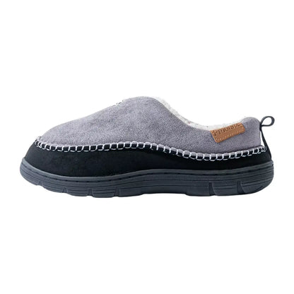 Hugh Men’s Slippers – Warm Fleece Lined Slip On House Shoes