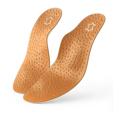 Leather Orthopedic Insoles – Arch Support Shoe Inserts for Knock Knees