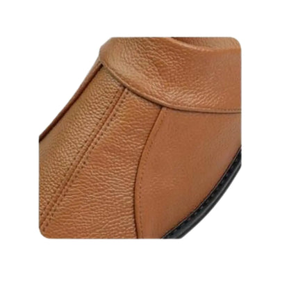 Men’s Leather Mule Slippers – Slip On Indoor Shoes with Anti Slip Sole