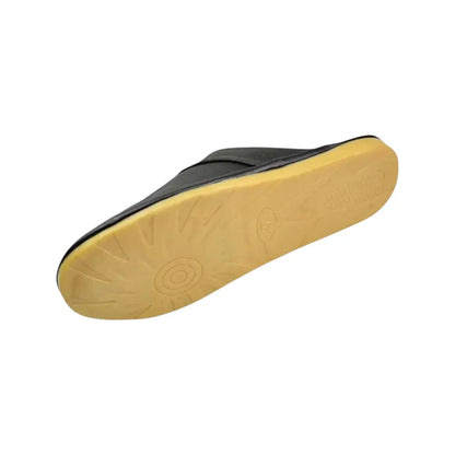 Men’s Leather Mule Slippers – Slip On Indoor Shoes with Anti Slip Sole