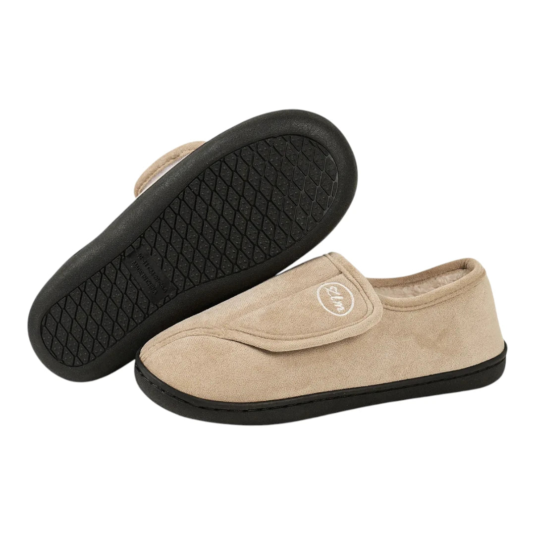 Sam Wide Fit Slippers – Adjustable Velcro House Shoes for Swollen Feet