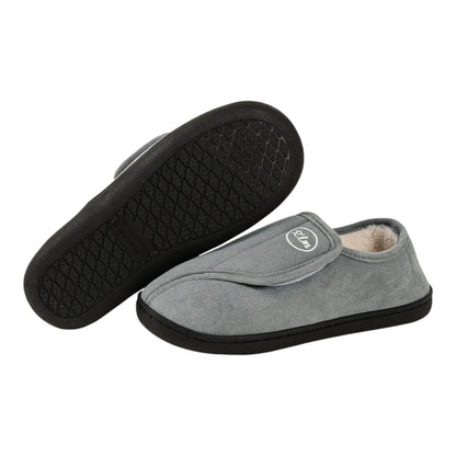 Sam Wide Fit Slippers – Adjustable Velcro House Shoes for Swollen Feet