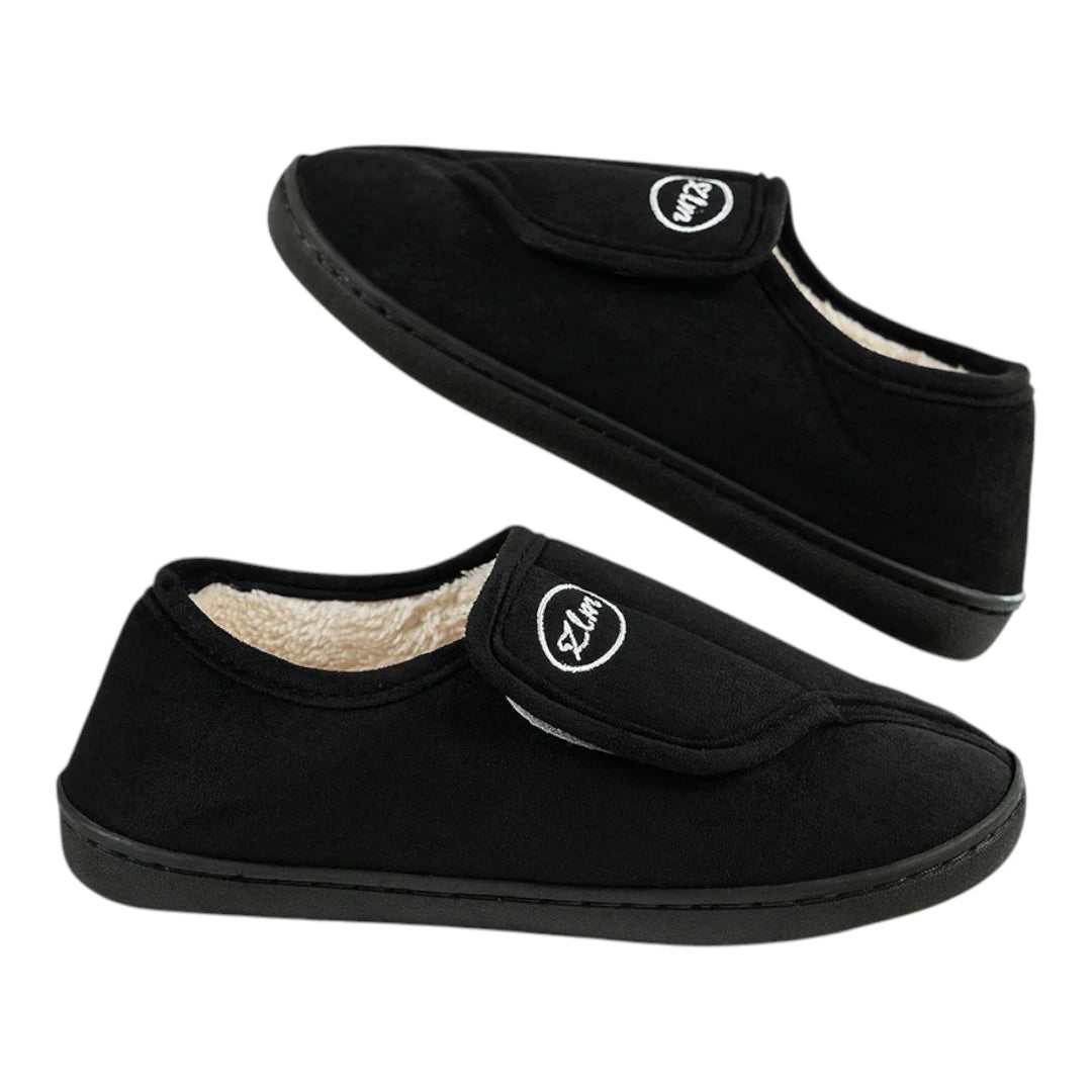 Sam Wide Fit Slippers – Adjustable Velcro House Shoes for Swollen Feet