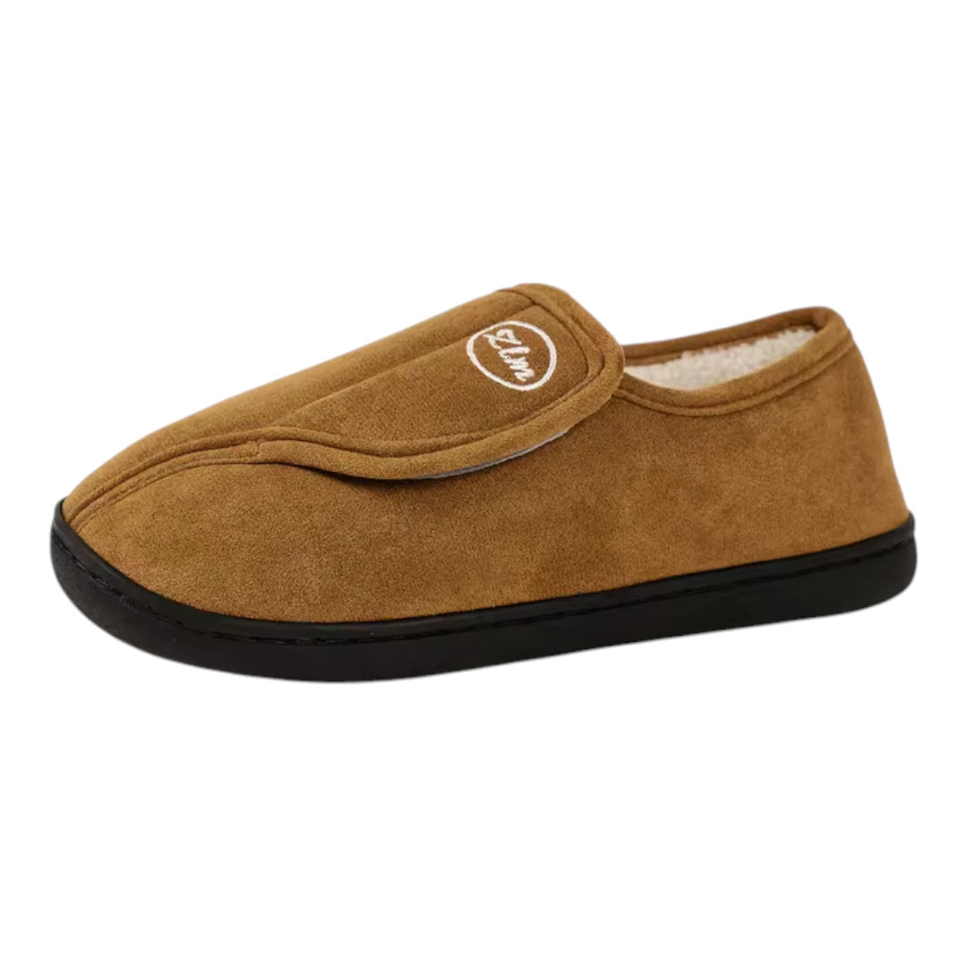 Sam Wide Fit Slippers – Adjustable Velcro House Shoes for Swollen Feet
