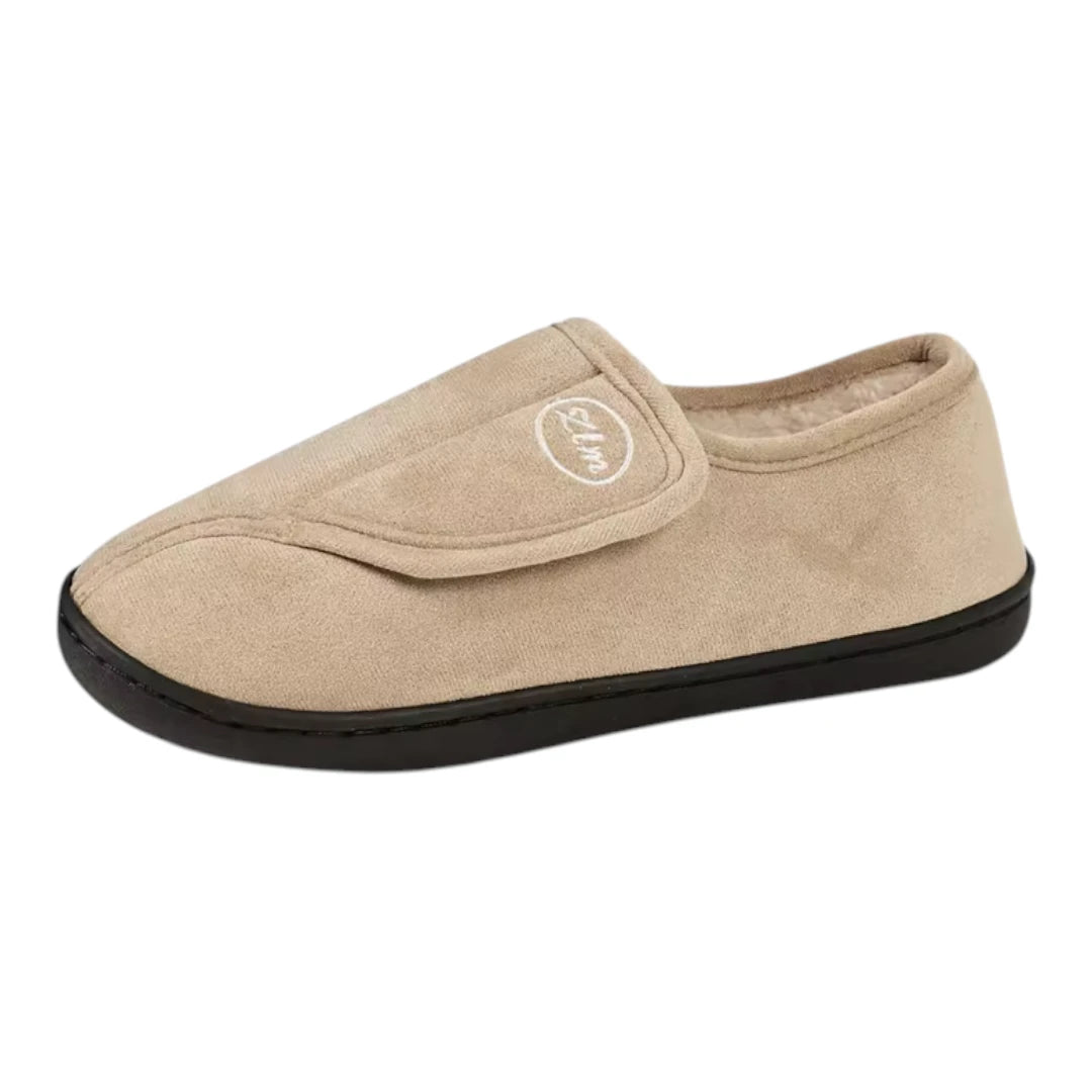 Sam Wide Fit Slippers – Adjustable Velcro House Shoes for Swollen Feet