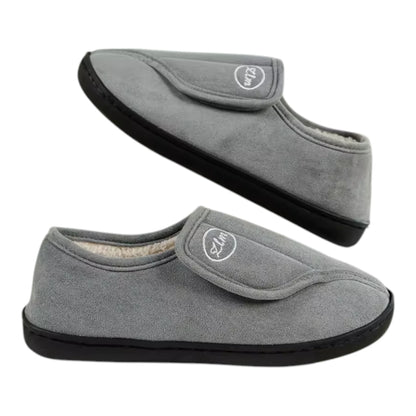Sam Wide Fit Slippers – Adjustable Velcro House Shoes for Swollen Feet