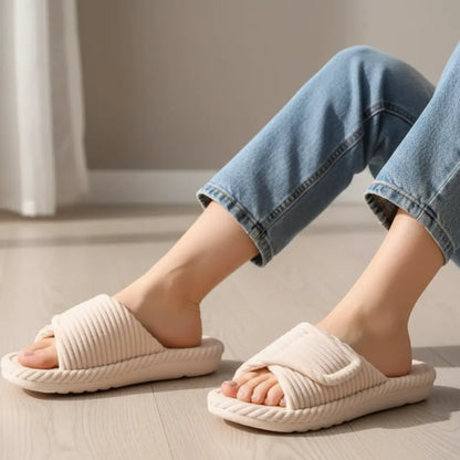 Sky Orthopedic Fluffy Slippers – Arch Support House Slides for Women